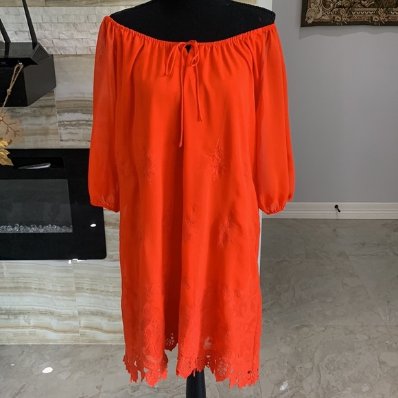 Women’s Eva Mendez Orange‎ Size S. Dress - Picture 1 of 12